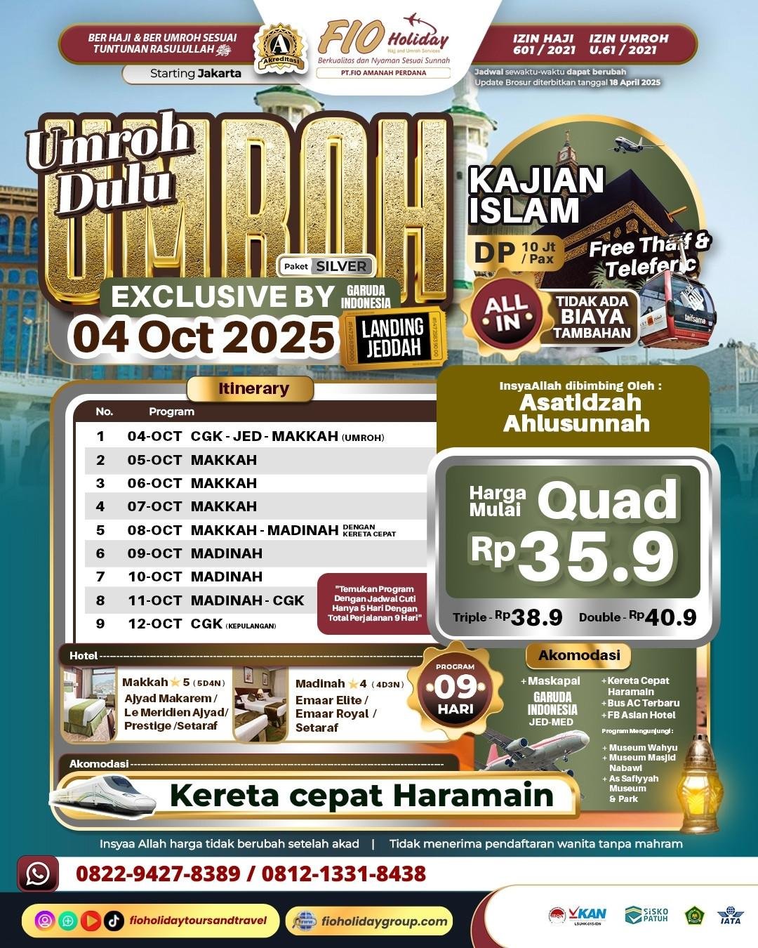 Umroh VIP Silver 4 Oktober 2025 - fioholidaygroup.com