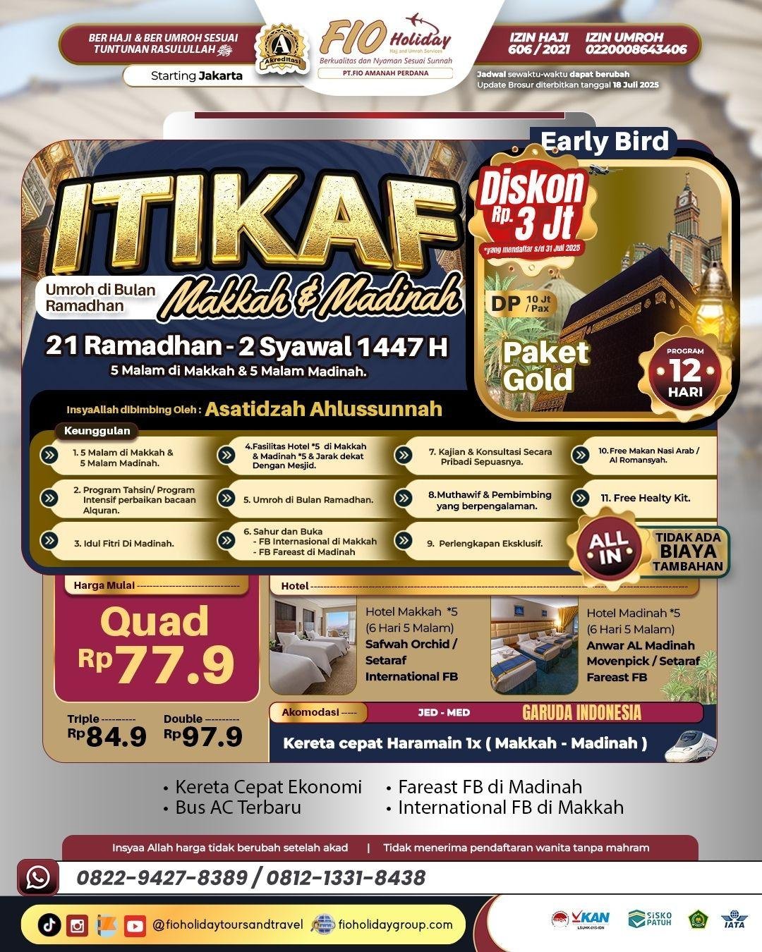 umroh itikaf ramadhan gold di makkah