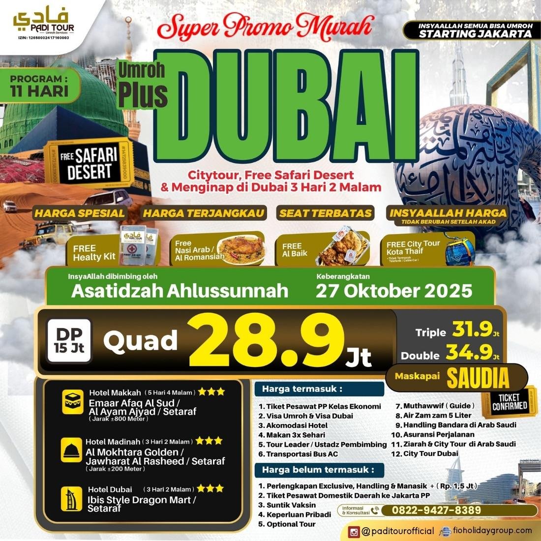 PADI PLUS DUBAI 27 OKTOBER 2025